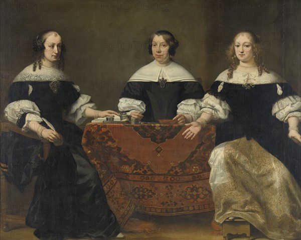 Portrait of the Three Regentesses of the Leprozenhuis, Amsterdam, The Netherlands, Ferdinand Bol, c. 1668
