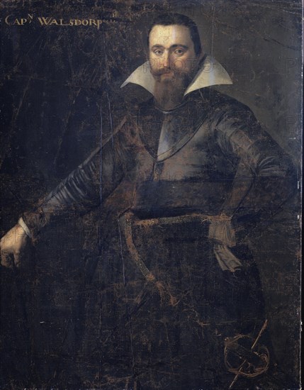 Portrait of Bartholomeus Andrio Walsdorffer, Captain of a Swiss Company to Apportion Friesland, Died at Bergen-op-Zoom, Anonymous, c. 1605 - c. 1615