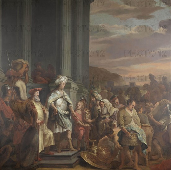 King Cyrus Handing over the Treasure Looted from the Temple of Jerusalem, Ferdinand Bol, 1655 - 1669