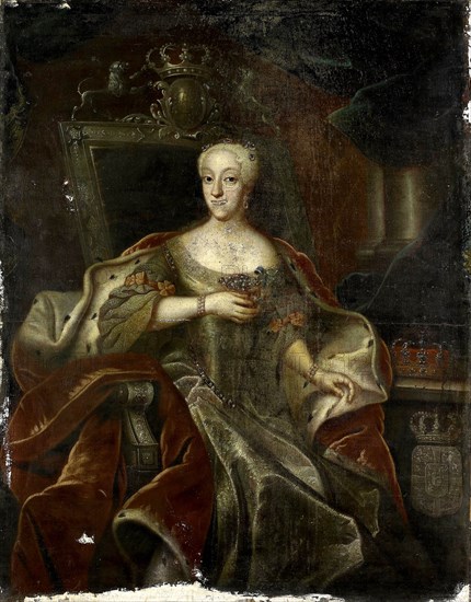 Portrait of Princess Charlotte Amalie, Daughter of Frederick IV, King of Denmark, Anonymous, 1755 - 1765