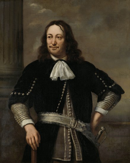 Portrait of a Sea Captain, probably Vice-Admiral Aert van Nes, formerly entitled Portrait of Johan Cornelis van der Hoop, Ferdinand Bol, 1667
