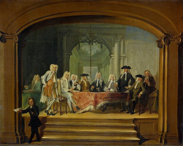 Regents of the Aalmoezeniersweeshuis Orphanage in Amsterdam The Netherlands, 1729, Cornelis Troost, 1729