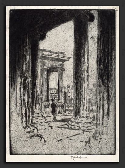 Joseph Pennell, The Portico, British Museum, American, 1857 - 1926, 1905, etching