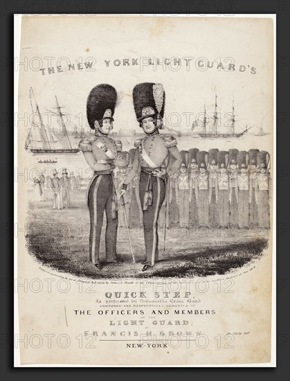 Nathaniel Currier, The New York Light Guard's Quick Step, American, 1813 - 1888, 1839, lithograph