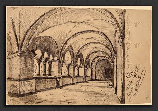 Oscar F. Bluemner, Koln, Maria-Capitol, American, 1867 - 1938, 1892, pen and black ink over graphite