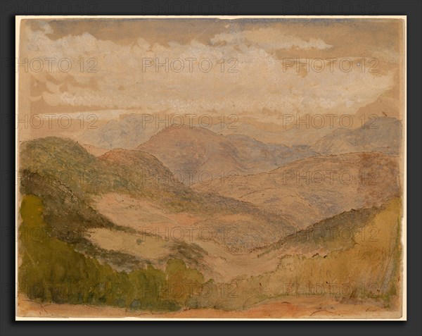 Stanford White, Blue Ridge Mountains, American, 1853 - 1906, c. 1898, watercolor and gouache with pen and brown ink on wove paper