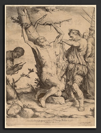 Jusepe de Ribera, The Martyrdom of Saint Bartholomew, Spanish, 1591 - 1652, 1624, etching and engraving
