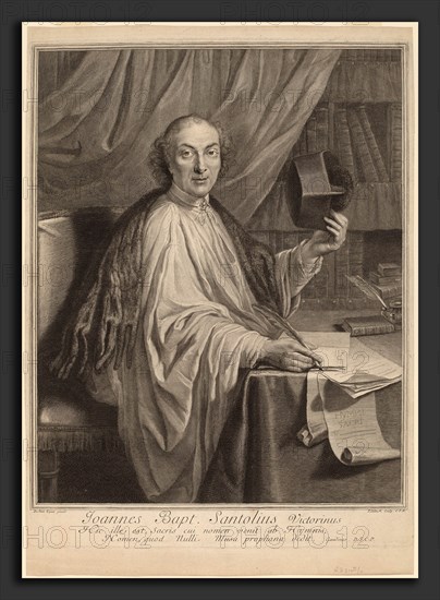 Gerard Edelinck after Chevalier Dumee (Flemish, 1640 - 1707), Jean-Baptiste Santeuil, engraving