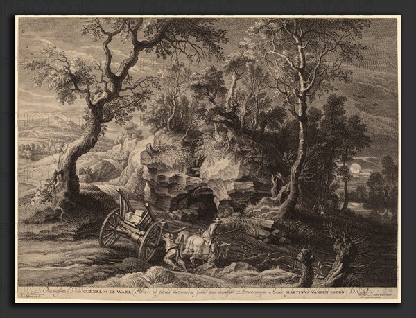 Schelte Adams Bolswert after Sir Peter Paul Rubens (Flemish, 1586 - 1659), Rocky Landscape, c. 1638, engraving with etching on laid paper