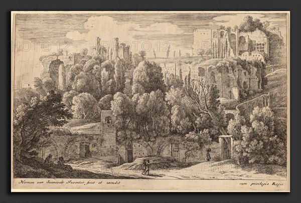 Herman van Swanevelt (Dutch, c. 1600 - 1655), Antique Ruins of an Amphitheatre, etching