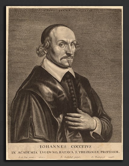 Jonas Suyderhoff after Jan de Vos (Dutch, c. 1613 - 1686), Johannes Cocceius, engraving