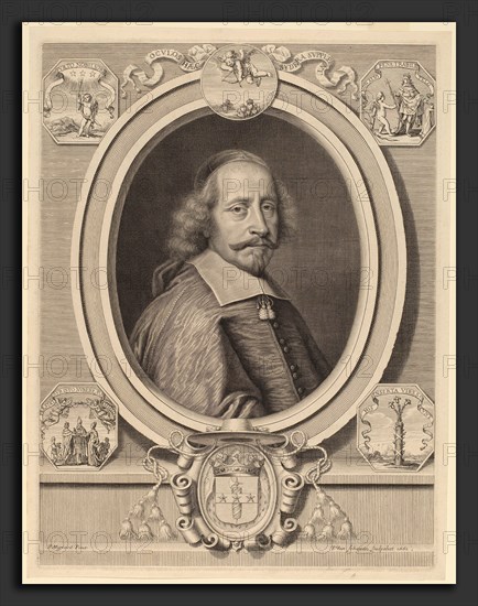 Peter Ludwig van Schuppen after Pierre Mignard I (Flemish, 1627 - 1702), Cardinal Jules Mazarin, 1661, engraving