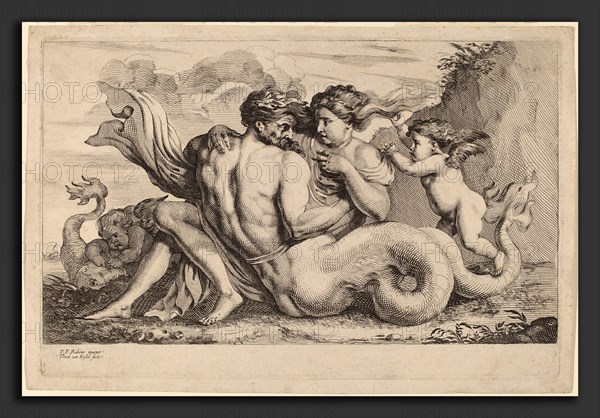 Theodor van Kessel after Sir Peter Paul Rubens (Netherlandish, c. 1620 - after 1660), Siren and Triton, engraving on laid paper