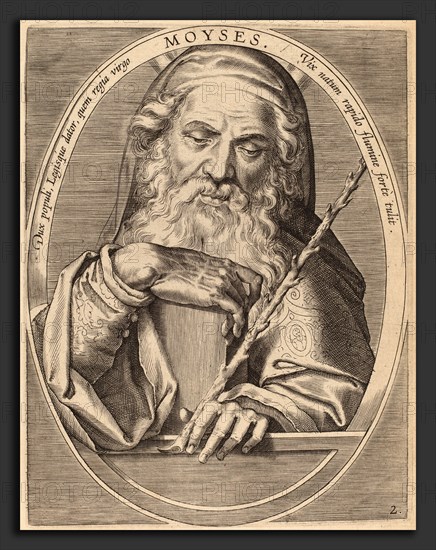 Theodor Galle after Jan van der Straet (Flemish, c. 1571 - 1633), Moses, published 1613, engraving on laid paper