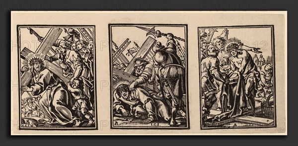 Christoffel Jegher after Anthonis Sallaert (Flemish, 1596 - 1652-1653), Three Scenes on the Road to Calvary, c. 1649, 3 woodcuts