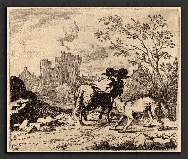 Allart van Everdingen (Dutch, 1621 - 1675), Reynard Asks the Ram to Deliver a Document, probably c. 1645-1656, etching