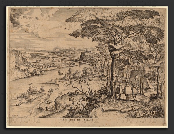 Johannes and Lucas van Doetechum after Pieter Bruegel the Elder (Dutch, active 1554-1572; died before 1589), Euntes in Emaus (The Pilgrims to Emmaus), c. 1555-1557, etching and engraving