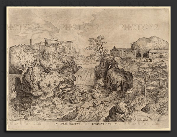 Johannes and Lucas van Doetechum after Pieter Bruegel the Elder (Dutch, died 1605), Prospectus Tyburtinus (View of the Tibur), c. 1555-1557, etching and engraving