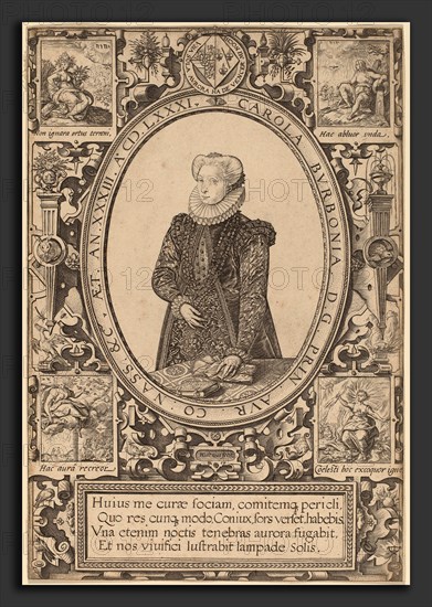 Hendrik Goltzius (Dutch, 1558 - 1617), Charlotte of Bourbon, 1581, engraving