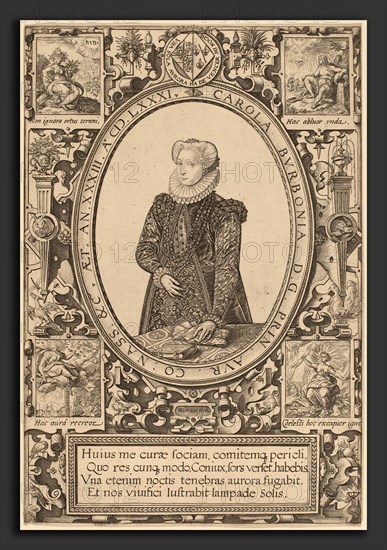 Hendrik Goltzius (Dutch, 1558 - 1617), Charlotte of Bourbon, 1581, engraving