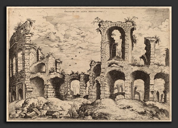 Hieronymus Cock (Flemish, c. 1510 - 1570), Second View of the Colosseum, probably 1550, etching on laid paper