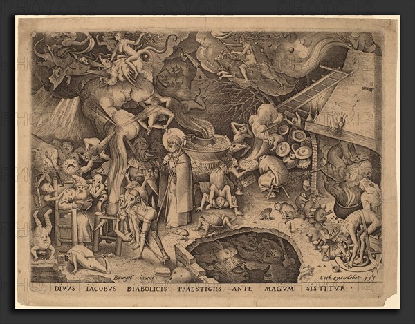 Pieter van der Heyden after Pieter Bruegel the Elder (Flemish, active c. 1551-1572), Saint James and the Magician Hermogenes, published 1565, engraving