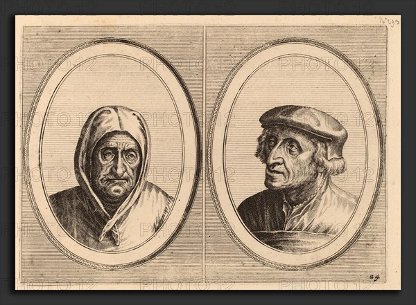 Johannes and Lucas van Doetechum after Pieter Bruegel the Elder (Dutch, active 1554-1572; died before 1589), "Aecht Sonder-Ziel" and "Heertje Al-te-mooy", c. 1564-1565, etching