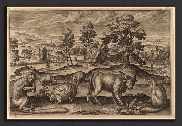 Adriaen Collaert (Flemish, c. 1560 - 1618), Animalium Quadrupedum, engraving