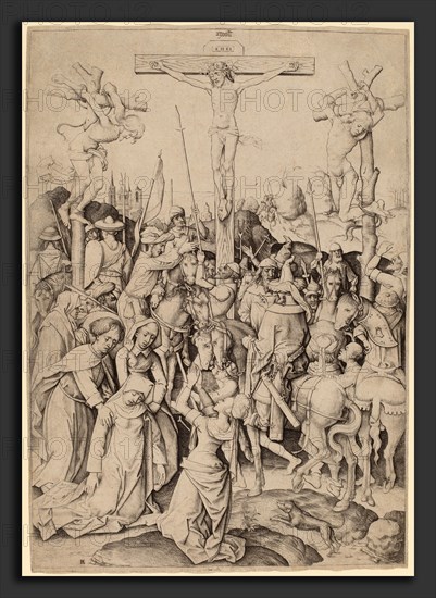 Master I.A.M. of Zwolle (Dutch, active c. 1470-1490), The Mount of Calvary, c. 1480, engraving