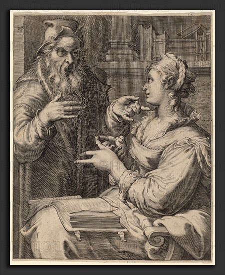 Cornelis Jacobsz Drebbel after Hendrik Goltzius, Dialectic, Dutch, 1572 - 1633, 1572 - 1633