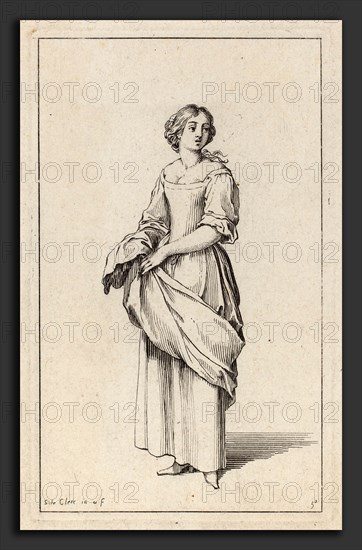 Jacques Sébastien Le Clerc, Figures Ã  la mode, French, c. 1734 - 1785, 1685, etching on laid paper