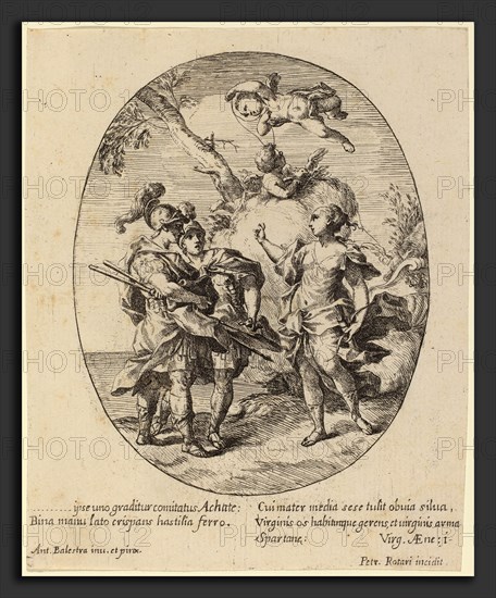 Pietro Rotari after Antonio Balestra (Italian, 1707 - 1762), Venus Appearing to Achilles, 1725, etching with engraving