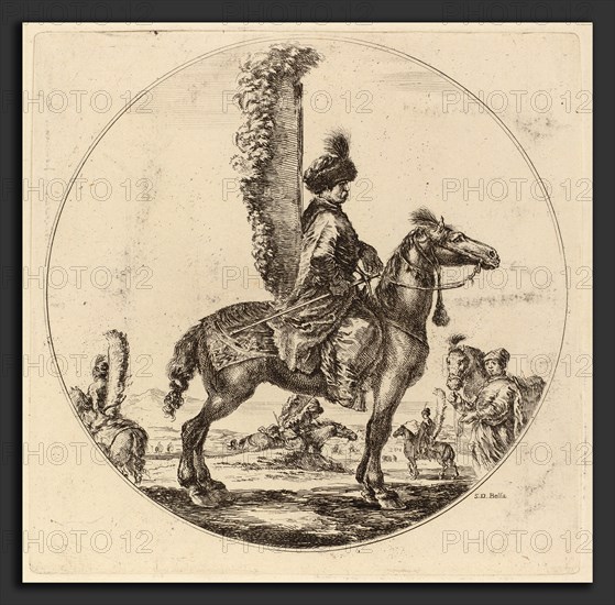 Stefano Della Bella (Italian, 1610 - 1664), Polish Hussar, etching on laid paper [restrike]