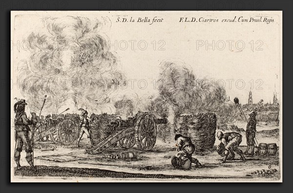 Stefano Della Bella (Italian, 1610 - 1664), Firing the Cannons, c. 1641, etching