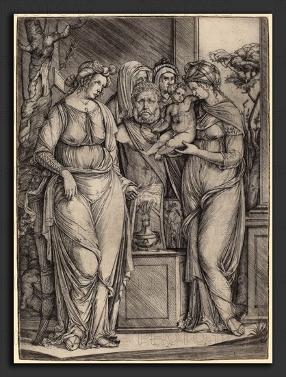 Jacopo de' Barbari (Italian, c. 1460-1470 - 1516 or before), Large Sacrifice to Priapus, c. 1499-1501, engraving