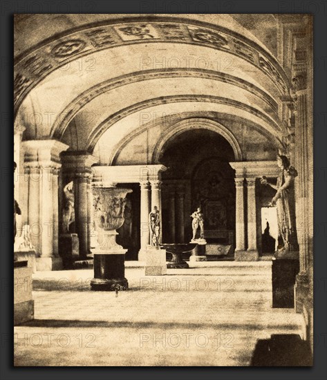 Fortuné Joseph Petiot-Groffier (French, 1788 - 1855), Salon of the Caryatides, Louvre, c. 1851, salted paper print