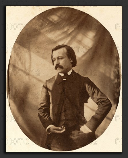 Charles-Victor Hugo with Auguste Vacquerie (French, 1819 - 1895), FranÃ§ois-Paul Meurice, 1854, salted paper print from collodion negative mounted on paperboard