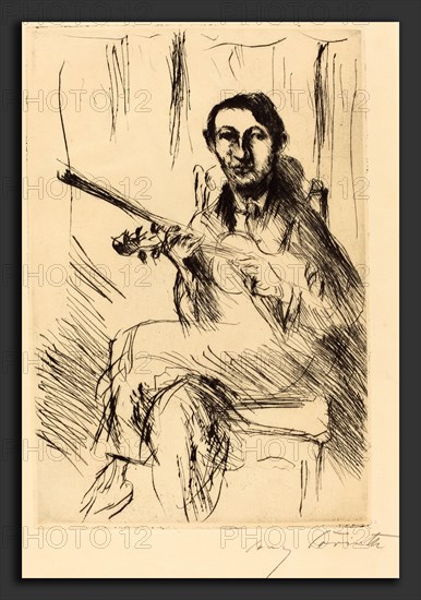 Lovis Corinth, Andreas Weissgaerber-I (Bildnis Andreas Weissgaerber), German, 1858 - 1925, 1919, drypoint in black on laid paper