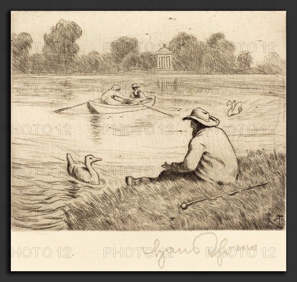 Hans Thoma, Calm Excursion, German, 1839 - 1924, 1919, etching