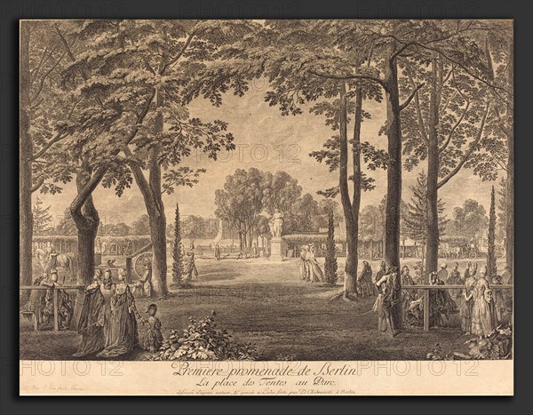 Daniel Nikolaus Chodowiecki (German, 1726 - 1801), Premiere promenade de Berlin, 1772, etching