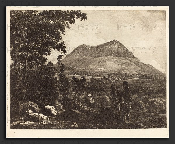 Christoph Nathe (German, 1753 - 1806), Landeskrone Mountain near GÃ¶rlitz, c. 1795, etching on wove paper