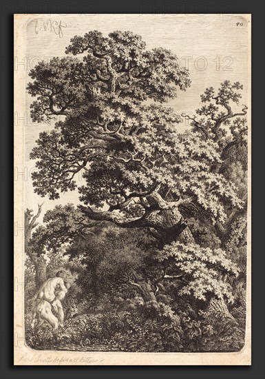 Carl Wilhelm Kolbe (German, 1759 - 1835), Satyr and Nymph in a Swamp, 1790s, etching on laid paper