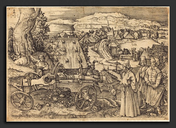 Hieronymus Hopfer after Albrecht DÃ¼rer (German, active c. 1520 - 1550 or after), The Great Cannon, etching
