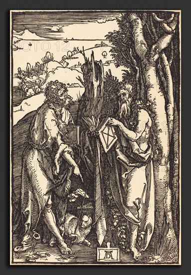 Albrecht DÃ¼rer (German, 1471 - 1528), Saint John the Baptist and Saint Onuphrius, c. 1504, woodcut on laid paper