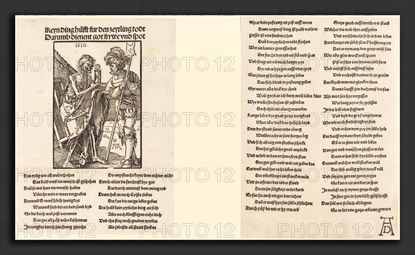 Albrecht DÃ¼rer (German, 1471 - 1528), Death and the Lansquenet, 1510, woodcut