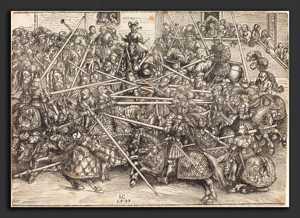 Lucas Cranach the Elder (German, 1472 - 1553), The Third Tournament, 1509, woodcut