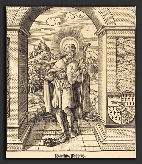 Leonhard Beck (German, c. 1480 - 1542), Saint Jodocus, 1516-1518, woodcut