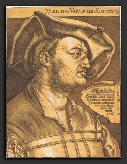 Albrecht DÃ¼rer (German, 1471 - 1528), Ulrich Varnbuler, 1522, chiaroscuro woodcut on laid paper