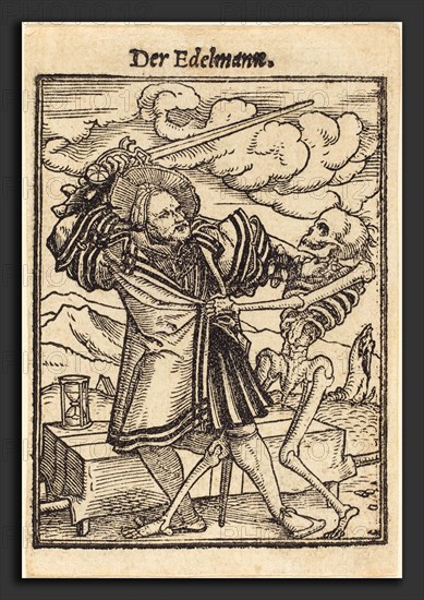 Hans Holbein the Younger (German, 1497-1498 - 1543), Nobleman, woodcut