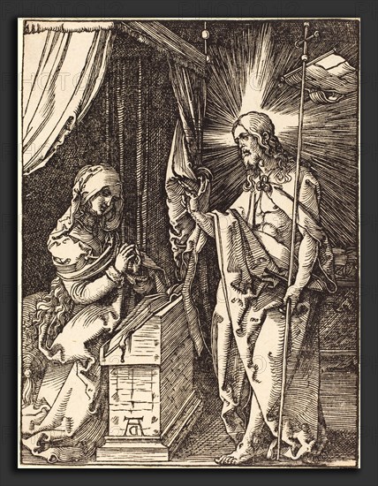 Albrecht DÃ¼rer (German, 1471 - 1528), Christ Appearing to His Mother, probably c. 1509-1510, woodcut